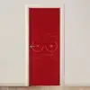 big heart small titties - Hart - Rood deurposter klein -3d_beige