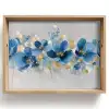 Bloemen - Blauw - Abstract Dienblad Rechthoek middel -z3d_shopping