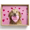 Hond - Kiss- Valentijn - Hartjes Dienblad Rechthoek middel -z3d_shopping