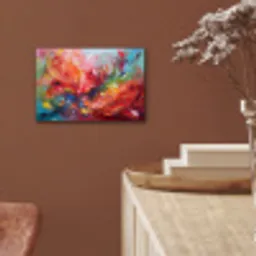 Olieverf - Kunst - Abstract - Kleurrijk aluminium wit klein -sfeer4