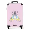 Summer memories - Kleurrijke mot op roze achtergrond NBS - Handbagage koffer - Kinderen Unisex middel -productfoto_recht