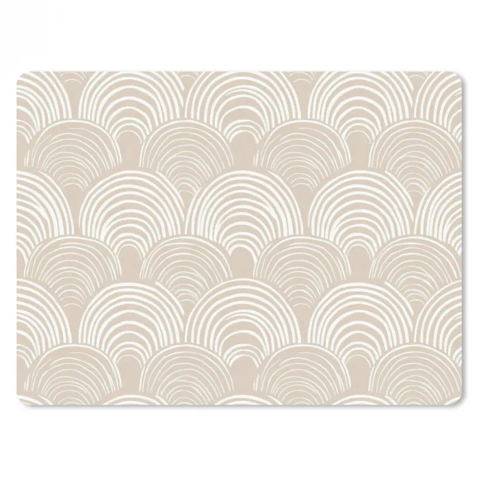 Golven - Structuur - Beige muismat rubber klein 262 -3d