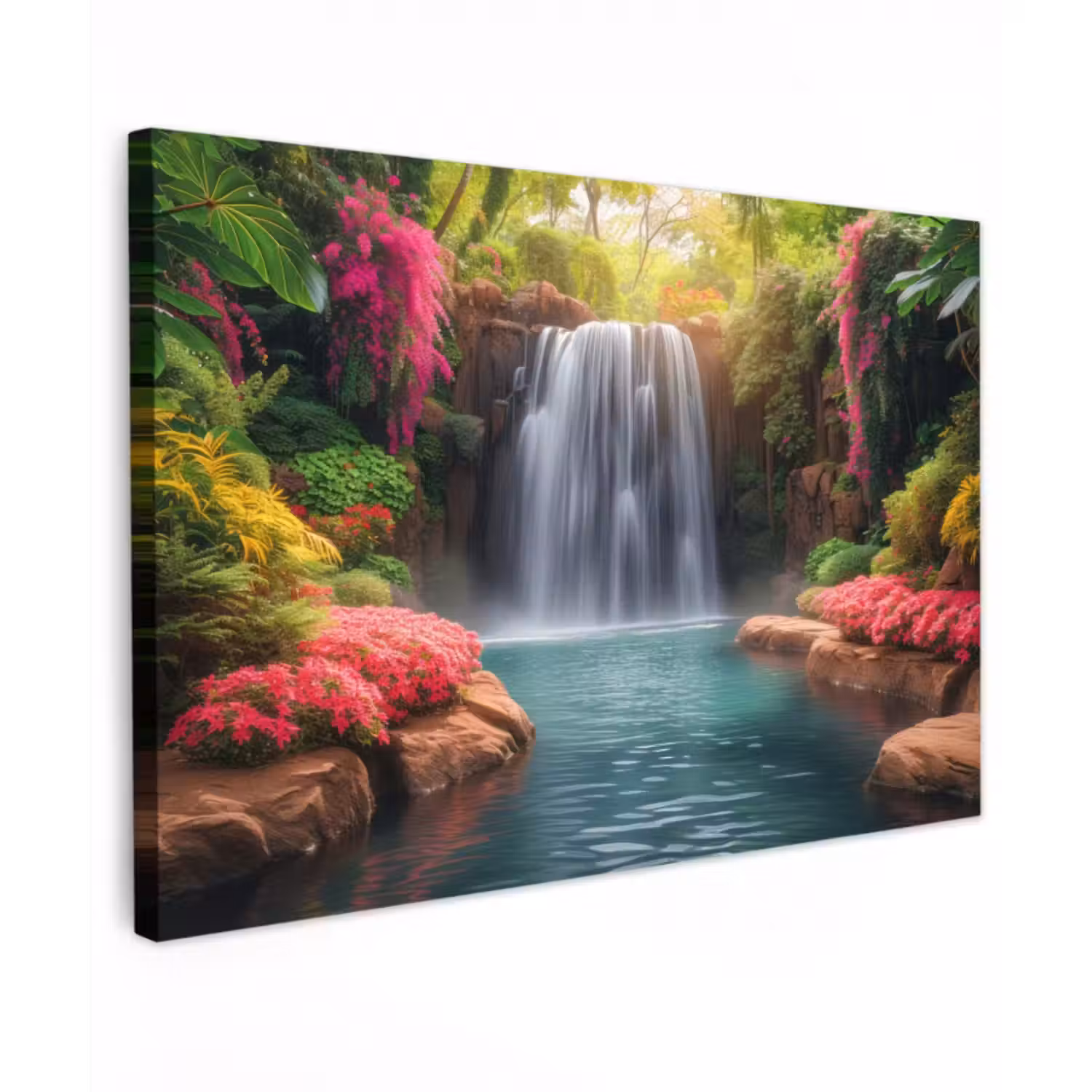 Outdoor Canvas Print - Enchanting Waterfall in the Tropics