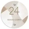 Abstract beige - Klassiek Naambord Rond klein -3d