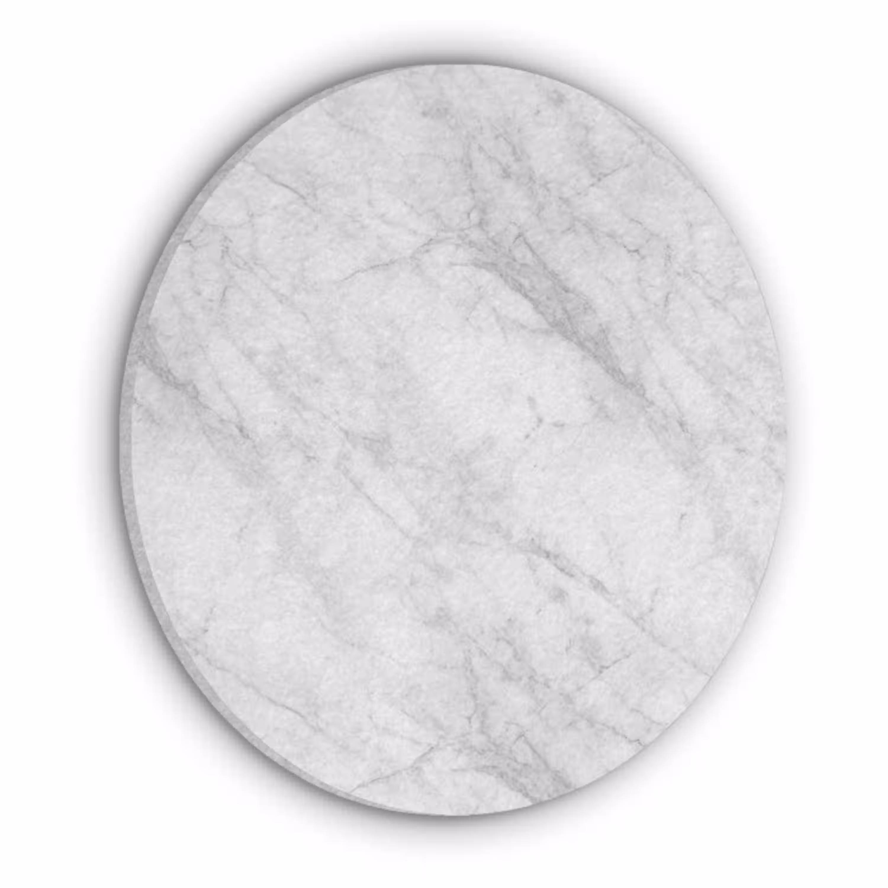 Klassiek - Marmer - Grijs Akoestische PET Vilt - Rond klein 838 -3d