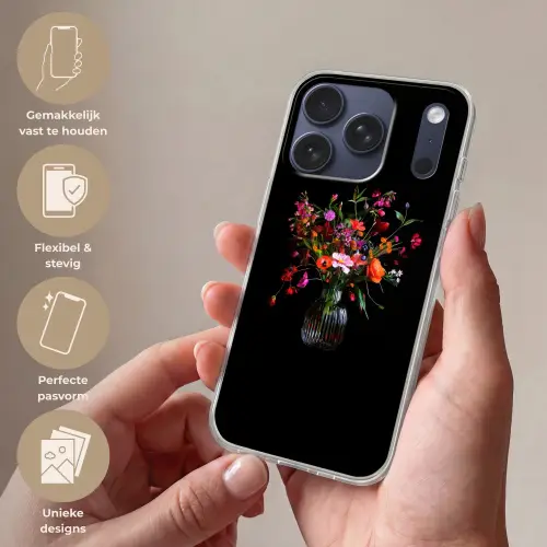 Boeket - Veldbloemen - Vaas Telefoonhoesje iPhone 17 Pro klein -sfeer3_NL