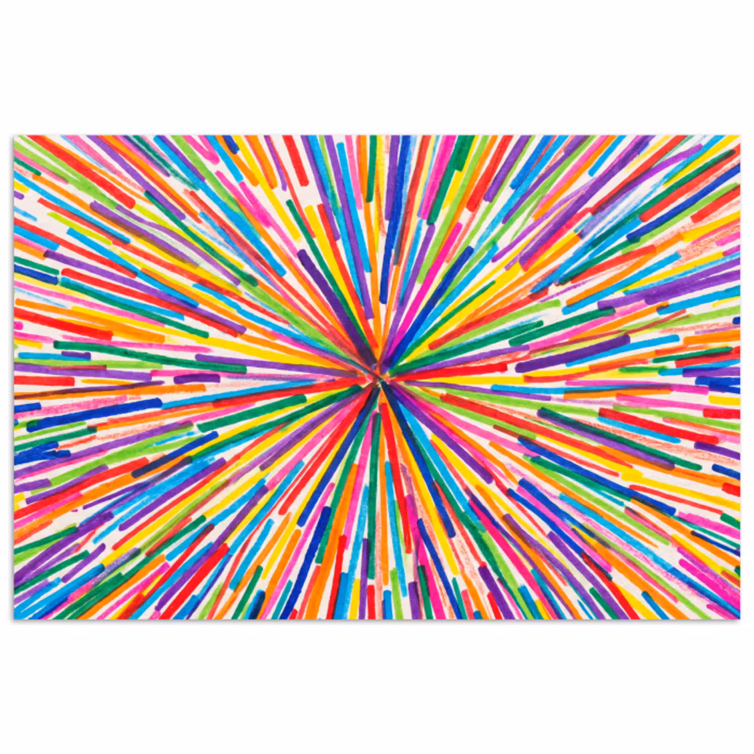 Lijnen - Kleurrijk - Abstract poster papier klein -3d