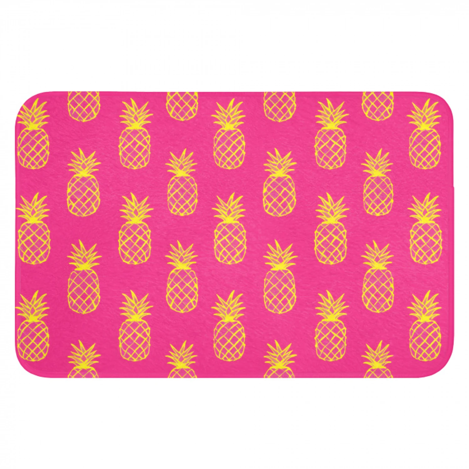 Ananas - Trendy - Roze Badmat klein 997 -3d