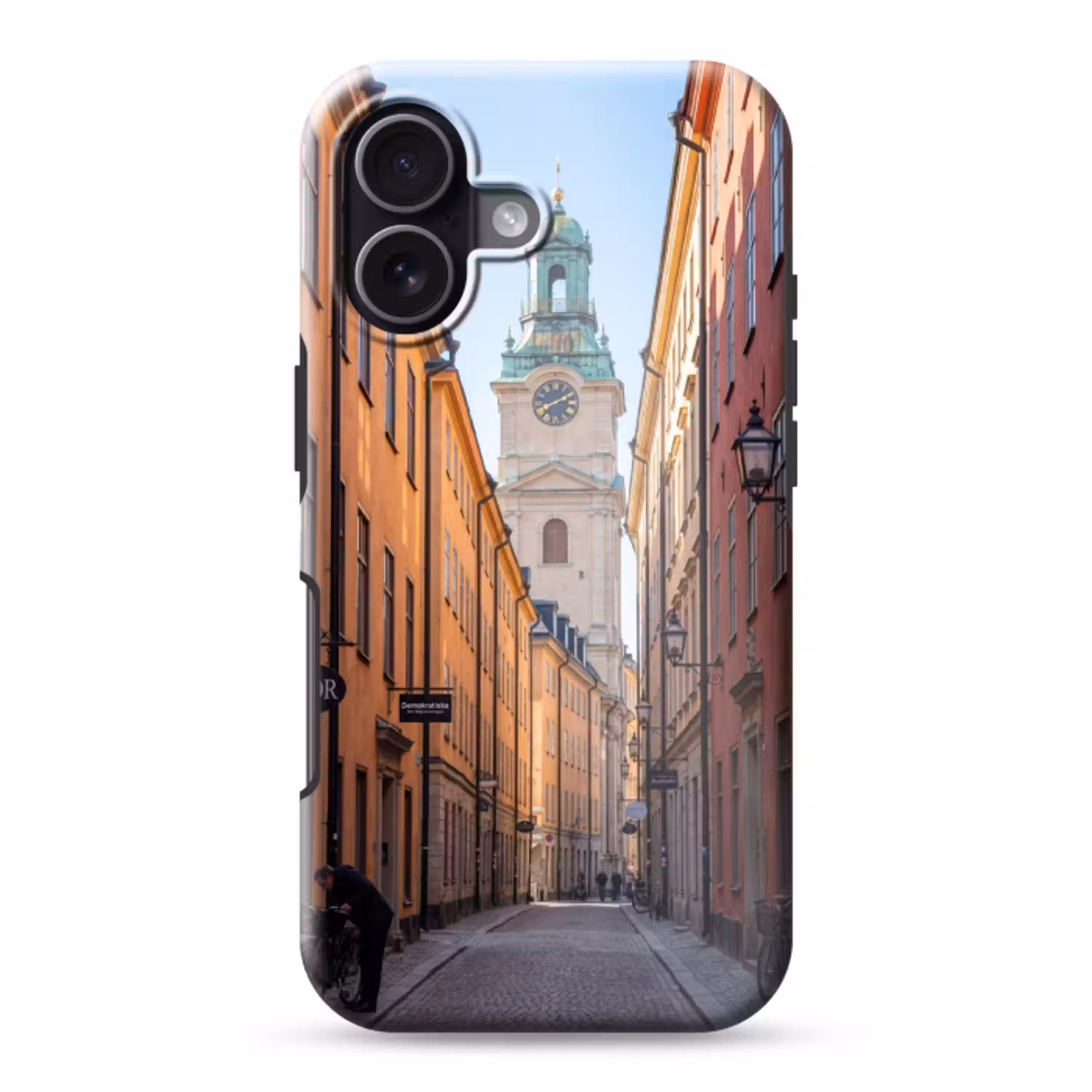 Straat - Klokkentoren - Stad - Architectuur - Historisch Toughcase MagSafe Apple iPhone 17 klein -3d