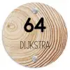 Houten nerf - Modern Naambord Rond klein -3d