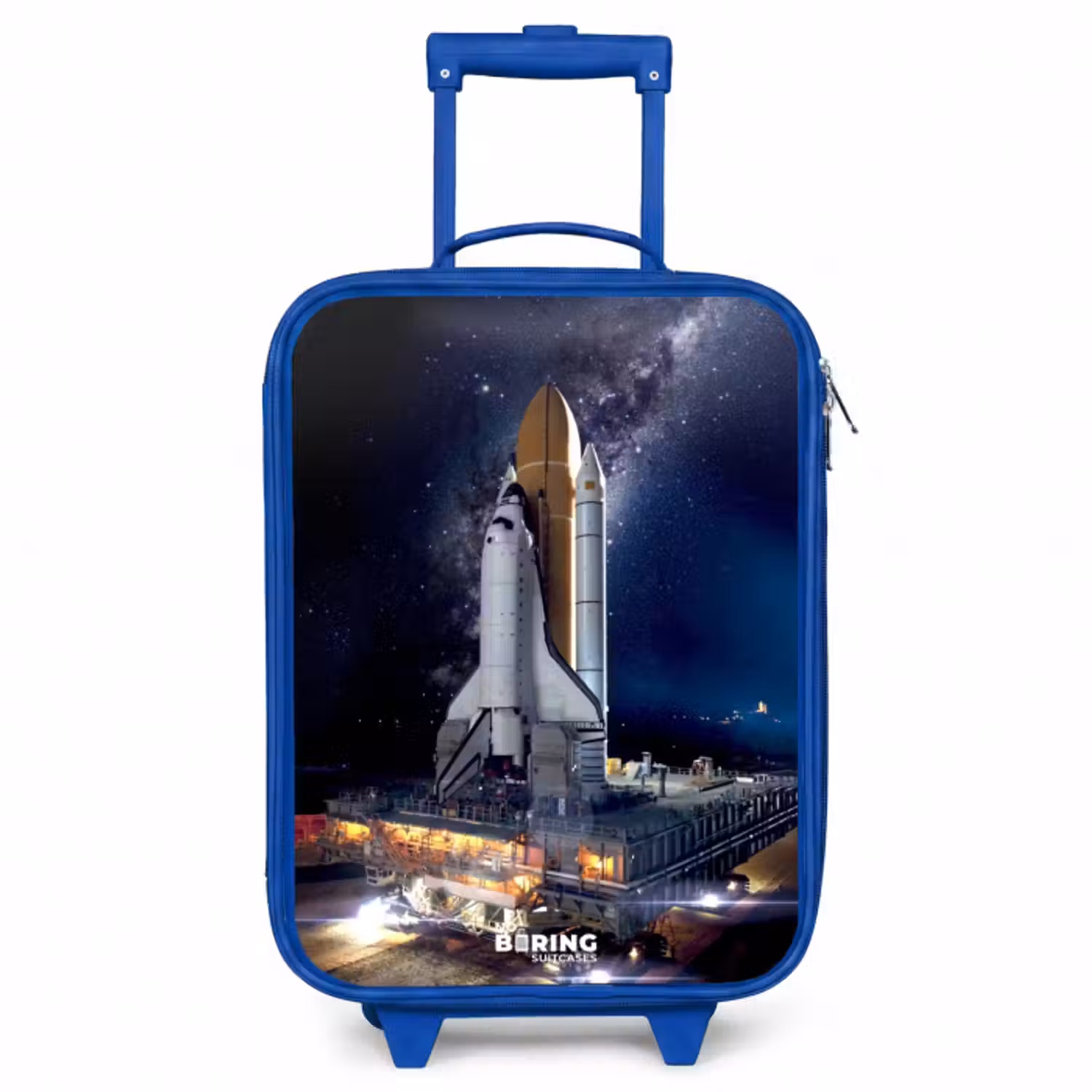 Kinderkoffer - Blauw - Spaceshuttle die kan opstijgen