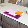Vlakken - Abstract - Rechthoekig - Oranje Inductie beschermer vinyl 3mm klein -sfeer8