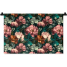 Bloemen - Schilderachtig - Patroon - Roze Wandkleed katoen klein 269 -zz3d