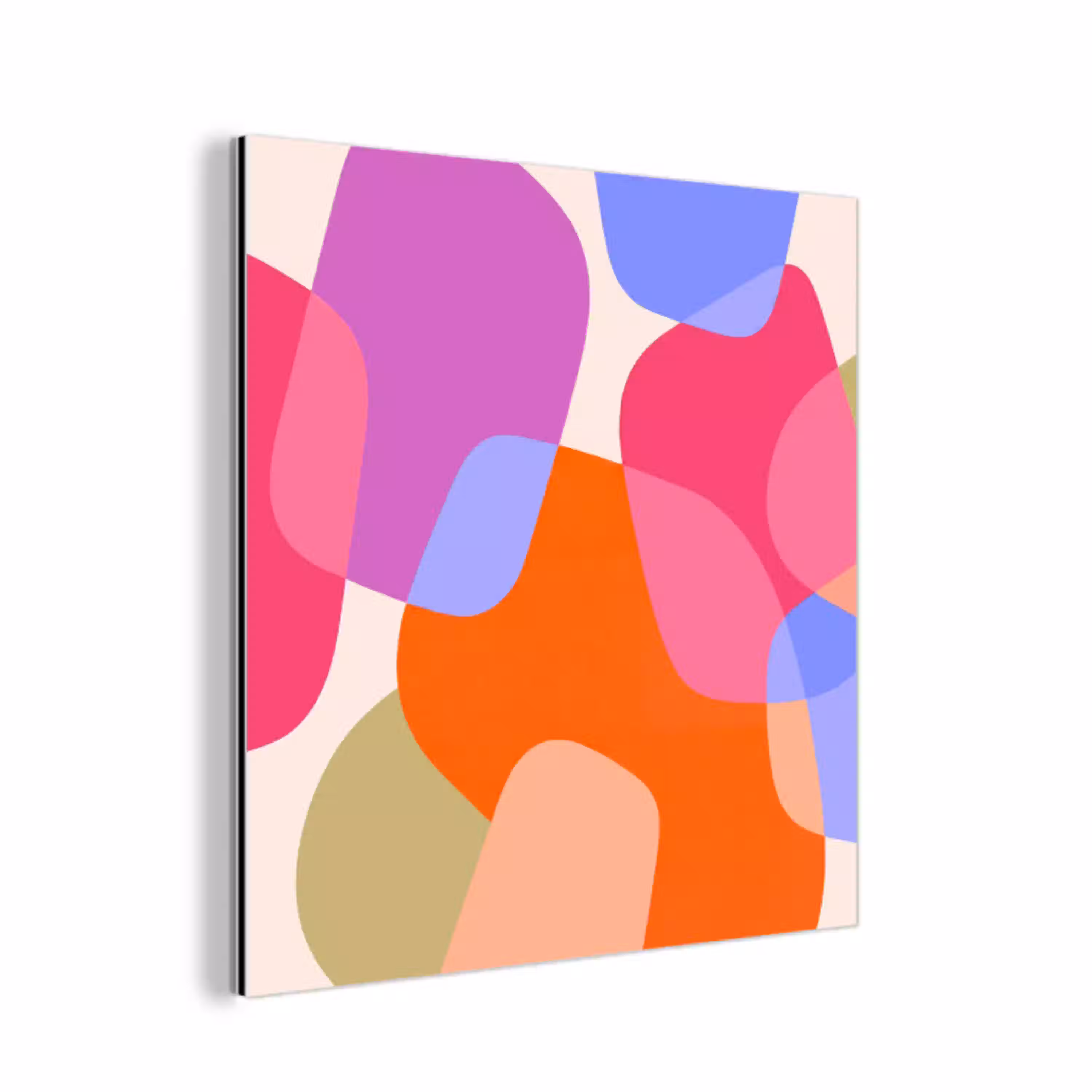 Abstract - Vormen - Modern - Kleurrijk aluminium wit klein -3d