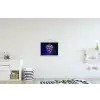 Paars - Disco - Feest - Druif textielposter latten blank klein -kinderkamer