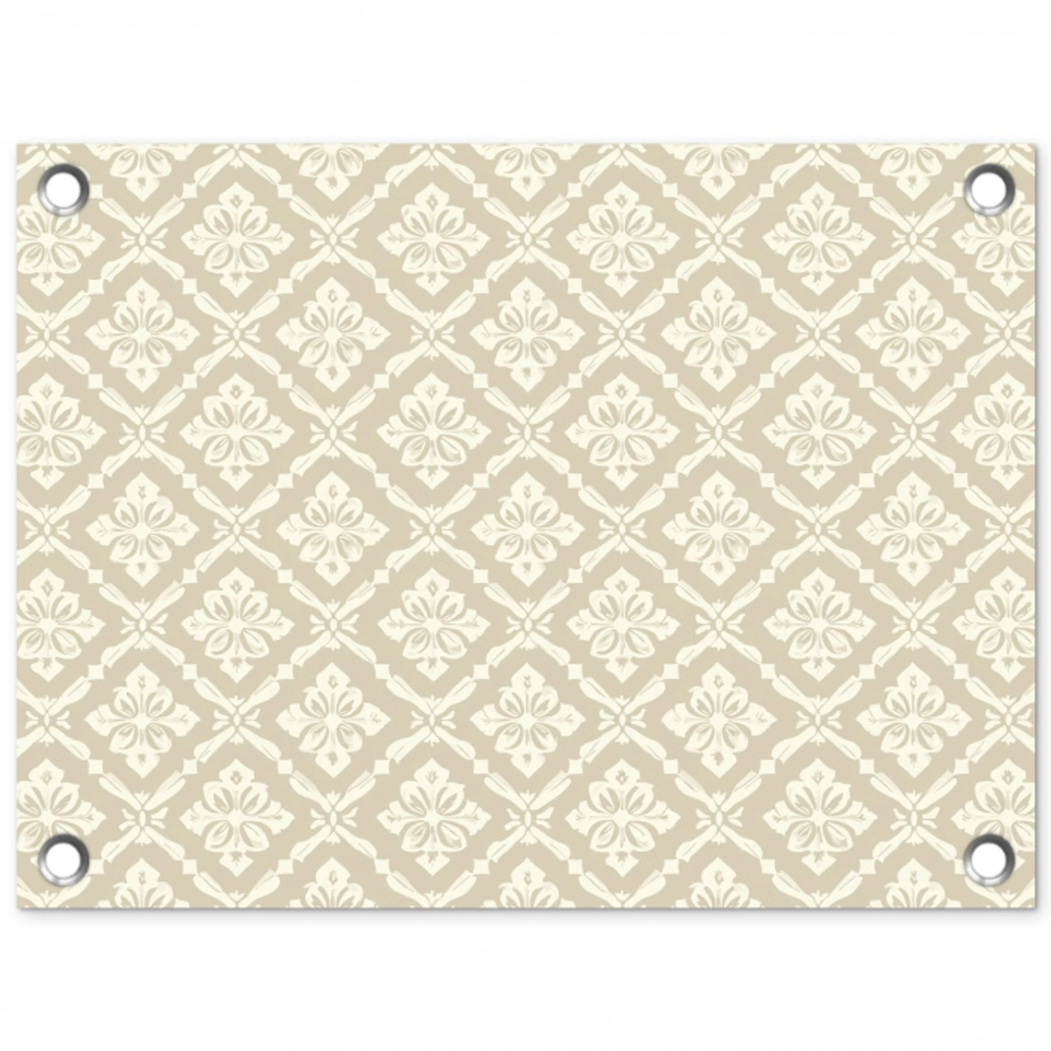 Floraal - Ornament - Beige tuinposter los doek klein 239 -3d