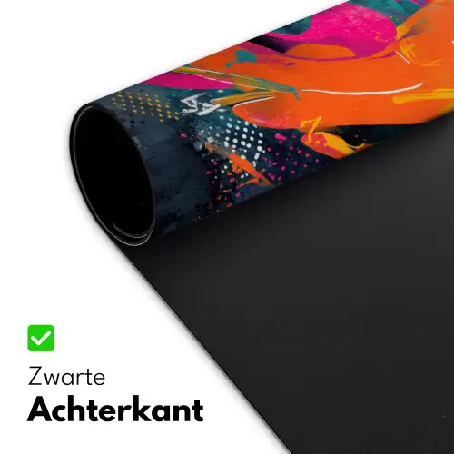 Abstract - Graffiti - Kleurrijk - Verfspatten Muismat XXL klein -sfeer2