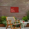 Rood - Quote - Liefde Tuinposter op houten frame 2 cm dik klein -sfeer3