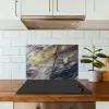 Marmer - Goud - Waterverf - Textuur - Marmerlook keuken achterwand spatscherm klein -sfeer2