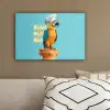 Papegaai - Koksmuts - Quote - Neon canvas 2cm klein -sfeer3