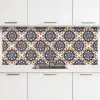 Floraal - Ornament - Blauw keuken achterwand 2 middel 871 -3d