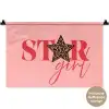 Star girl - Roze - Panter - Ster Wandkleed katoen klein -t3d_DE