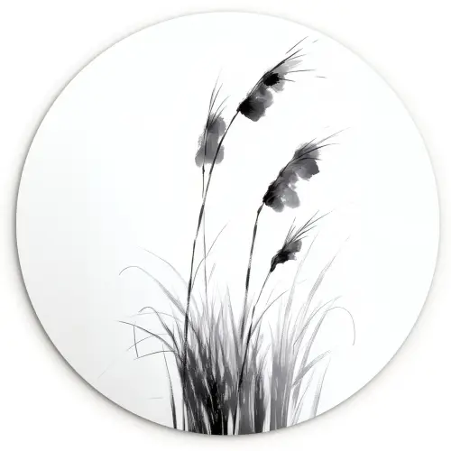 Minimalistisch - Stelen - Wit Wandcirkel plexiglas klein -3d