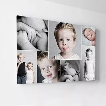 Fotocollage op canvas