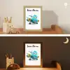 Vliegtuig - Blauw - Kinderen - Jongens Light Box met kabel (Kinderlampje) klein -sfeer3_kind