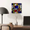Mondriaan - Glas in lood - Oude Meesters - Kunstwerk - Abstract - Schilderij plexiglas 5mm klein -sfeer6
