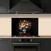 Boeket - Roze - Bloemen - Vaas keuken achterwand spatscherm klein -sfeer1