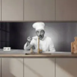 Chef - Spaghetti - Pasta keuken achterwand 2 middel zz_3dshopping