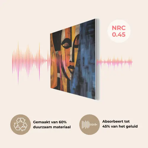 Abstract - Portret - Kleurvakken PET vilt klein -USP_NL