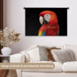 Ara - Portret - Rood Wandkleed katoen middel -sfeer1
