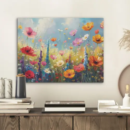 Bloemen - Natuur - Botanisch - Kunst PET vilt klein -sfeer1