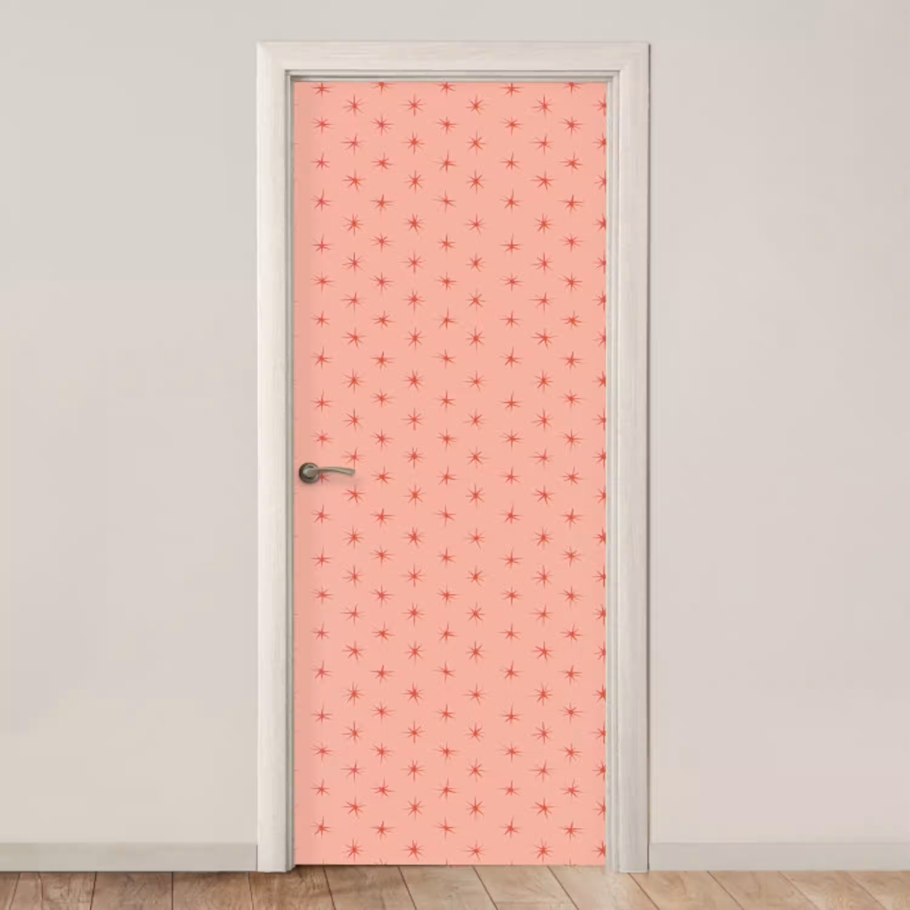 Sterretjes - Patroon - Oranje deurposter klein 289 -3d_beige