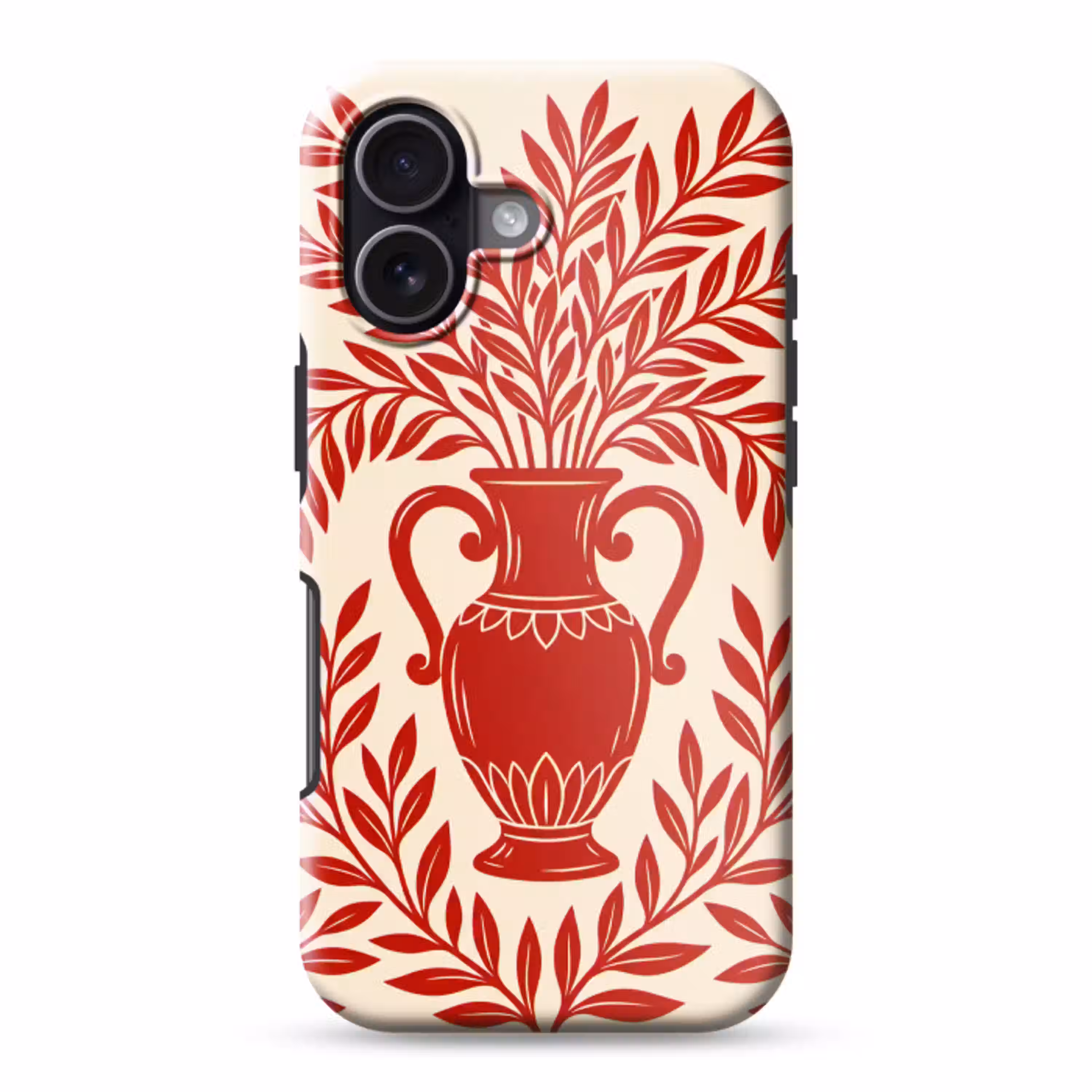 Vaas - Planten - Decoratie - Abstract - Rood Toughcase MagSafe Apple iPhone 17 klein -3d