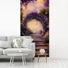 Poort - Paars - Bloemen fotobehang vinyl groot -woonkamer