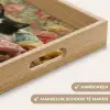 Kat - Bloemenprint - Rieten mand Dienblad Rechthoek middel -USP_HandgreepNL
