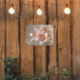 Lelies - Meeldraden - Roze - Wazig tuinposter los doek klein -sfeer1