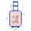 Olifant - Baby - Blosjes - Illustratie Kinderkoffer - Blauw klein -productfoto_formaten