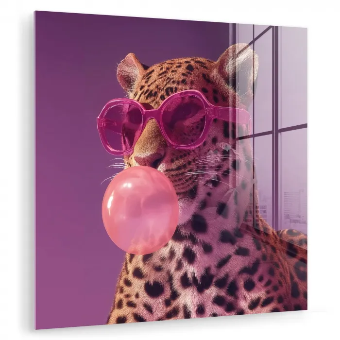 Panter - Zonnebril - Kauwgombel - Roze plexiglas 5mm klein -zzzproduct_nieuw