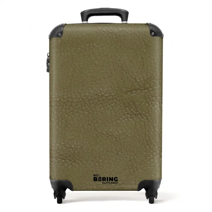 Lederen look forest groen NBS - Handbagage koffer - Volwassenen Unisex middel -productfoto_recht