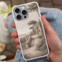 Terras - Stad - Uitzicht - Rivier Hoesje iPhone 16 Pro Max met koord klein -sfeer3