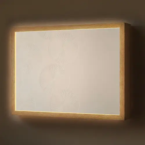 Japandi - Beige - Modern Light Box met batterij (Wandlamp) middel -z3d_website
