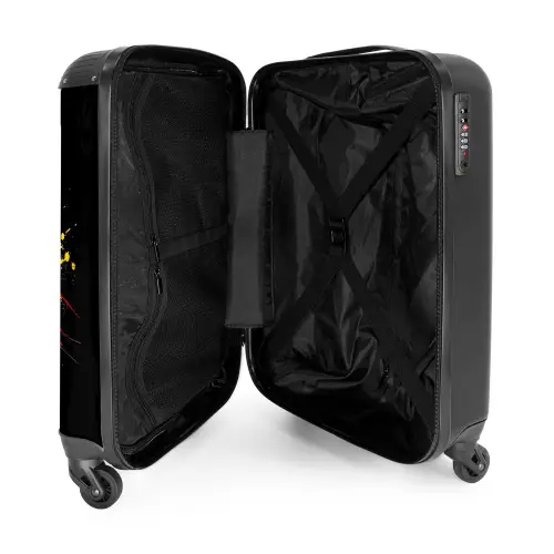 Tafeltennis met felle kleuren NBS - Handbagage koffer - Unisex middel -binnenkant
