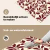 Abstract - Bladeren - Burgundy Inductie beschemer met haakjes klein 777 -ky-schoon-nl