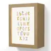Educatief - Alfabet leren - Meisjes - Letters Light Box met kabel (Wandlamp kind) klein -3d