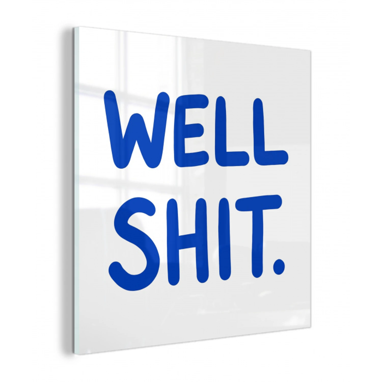 Blauw - Quote - Wit plexiglas 5mm klein -z3d