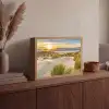 Zonsondergang - Duinen - Strand - Landschap Light Box met batterij (Wandlamp) middel -sfeer2